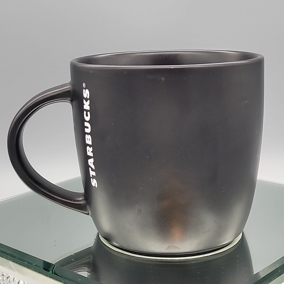 Starbucks 2017 Matte Black Ceramic Coffee Cup Mug Large Mermaid Siren Logo - Picture 3 of 7